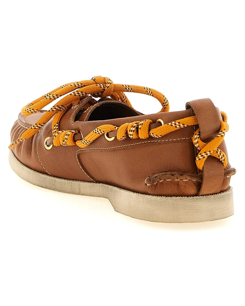 Golden Goose Men's Brown Cowhide Slip-On Loafers Brown