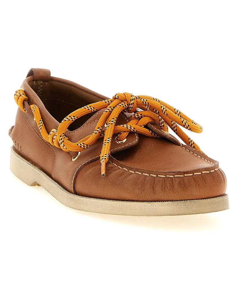 Golden Goose Men's Brown Cowhide Slip-On Loafers Brown