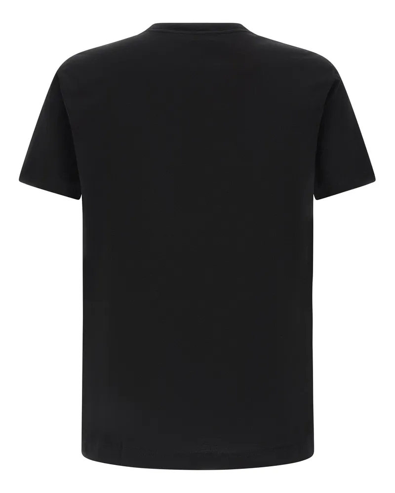 Dolce & Gabbana Logo-Embroidered Cotton T-Shirt — Black Black