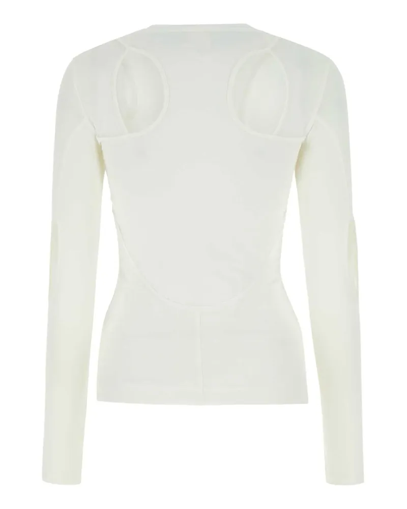 Givenchy Women's White Stretch Nylon Top 100 Exterior: Elastane Maglie White