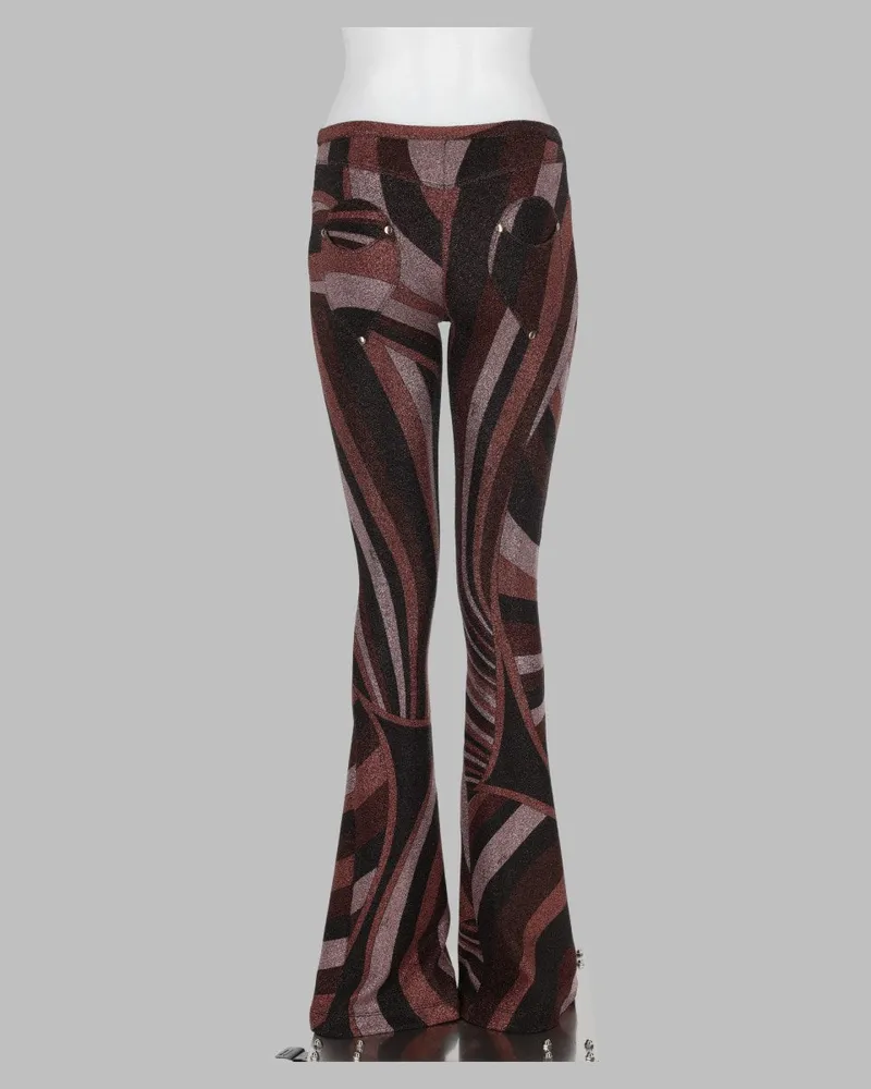 Emilio Pucci Iride Print Trousers — Bordeaux Bordeaux