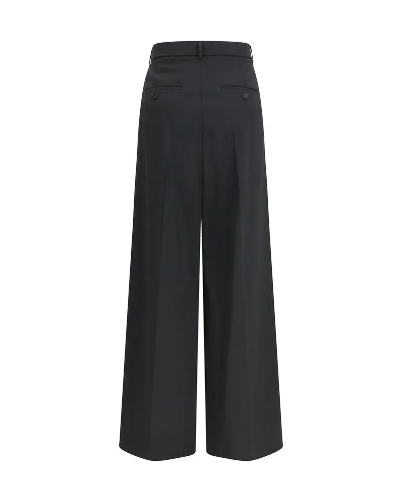Max Mara Women's Black Polyester Pants Black
