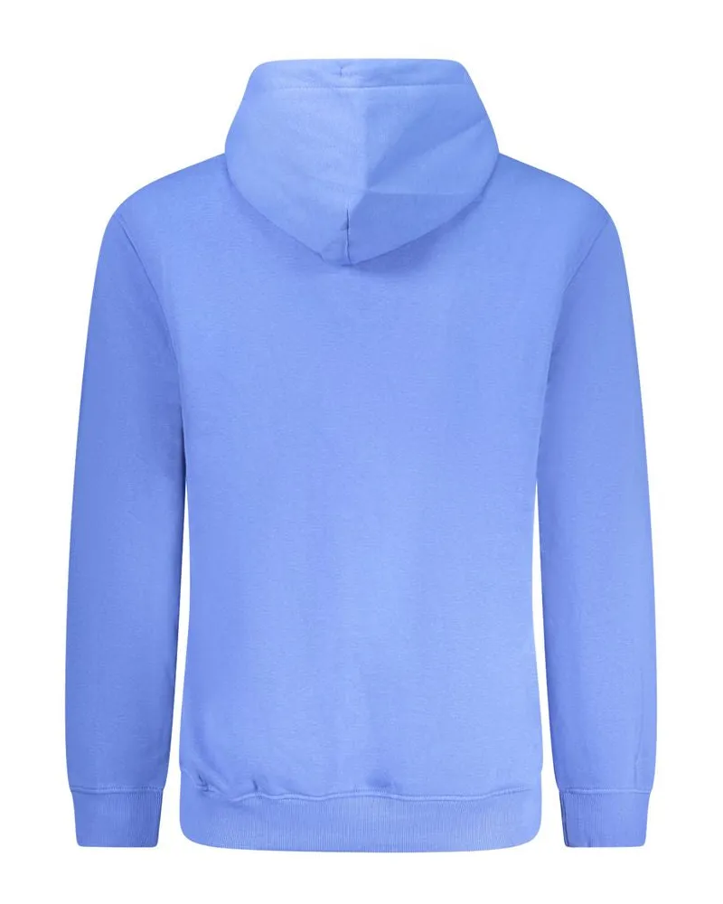 Tommy Hilfiger Logo-Embroidered Cotton Hoodie — Blue Blue