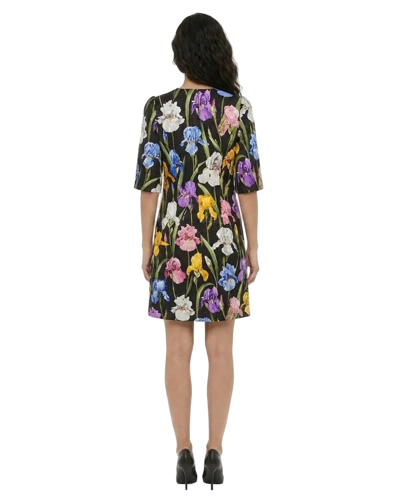 Dolce & Gabbana Women's Multicolor Cotton Casual Dress Black