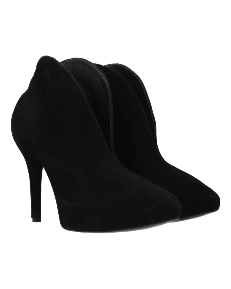 Alaïa Women's Black Leather Ankle Boots Black