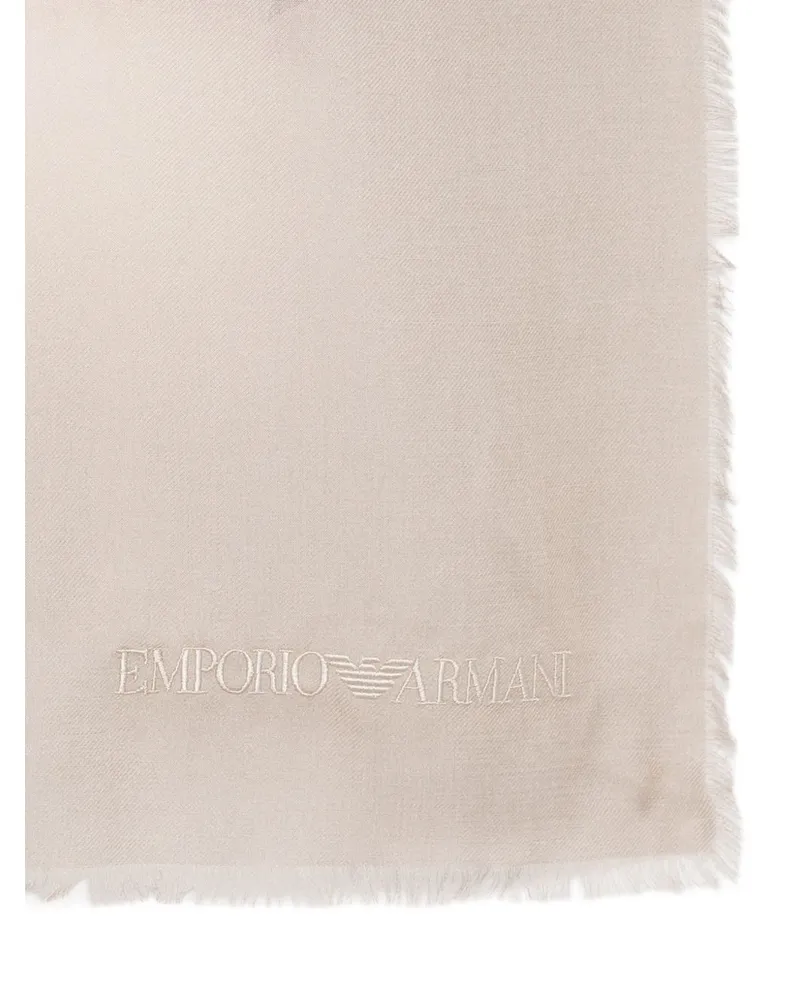 Emporio Armani Cashmere Blend Shawl — Beige Beige