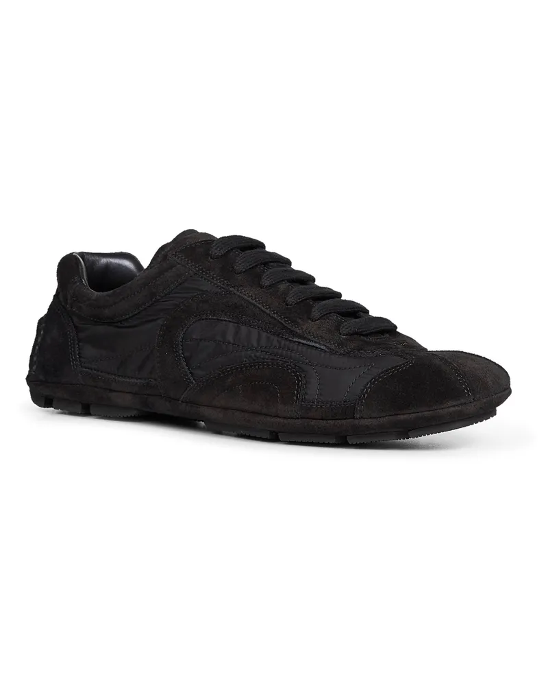 Prada Men's Montecarlo Re-Edition 2005 Sneakers Black Trainers Black