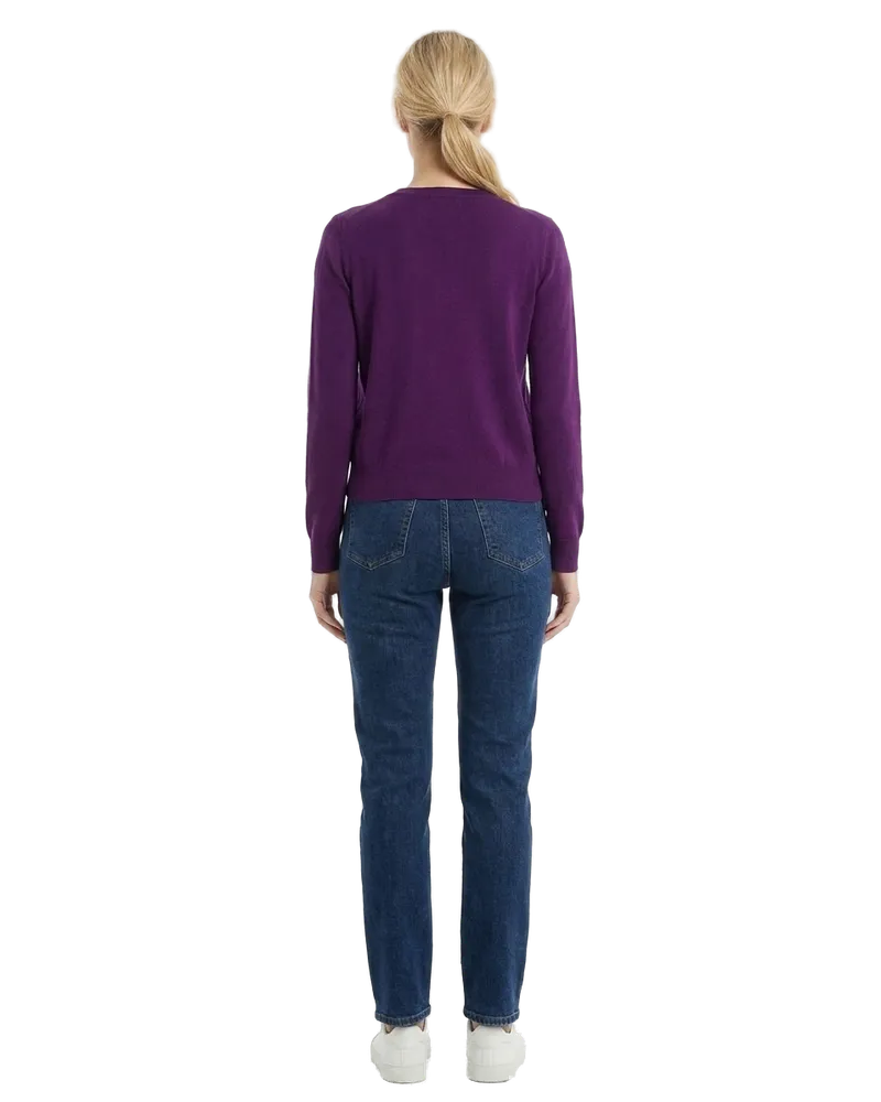 Dolce & Gabbana Women's Purple Cashmere Cardigan Clothing Purple