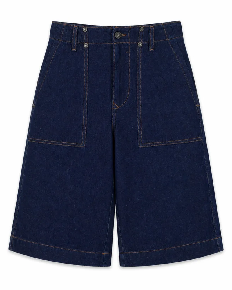Versace Jeans Cotton Denim Denim Shorts — Denim Denim