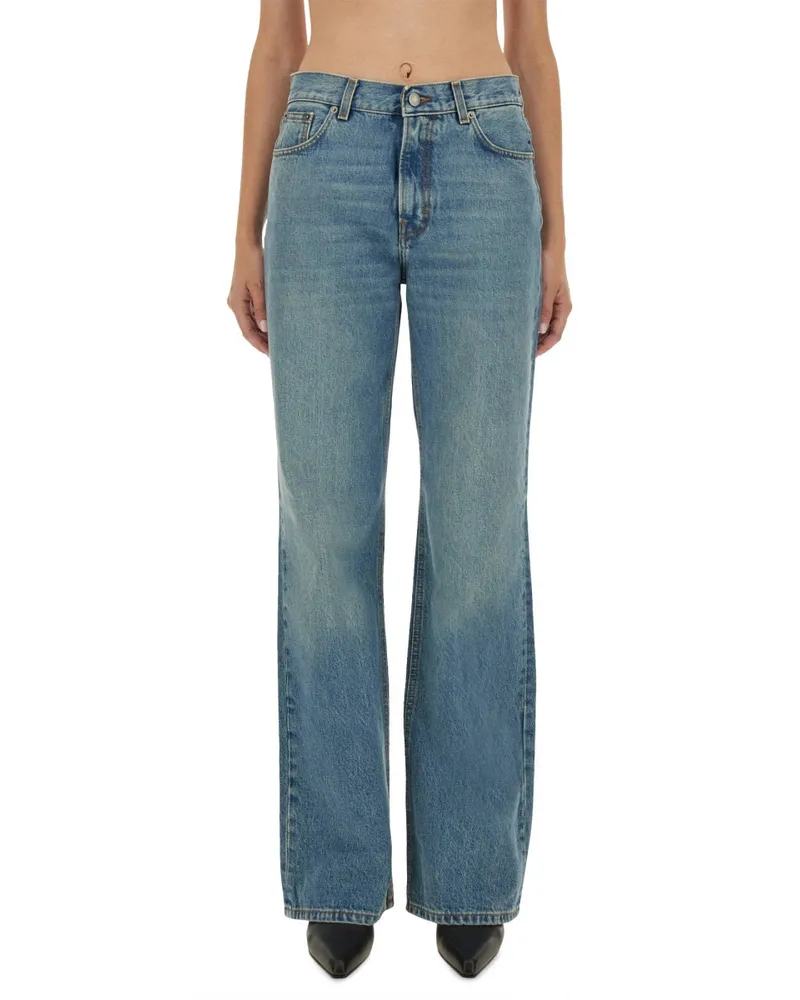 Haikure Straight Leg Denim Jeans — Blue Blue