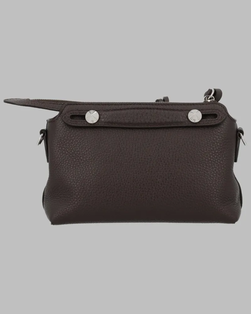 Fendi Calfskin Leather Shoulder Bag — Brown Brown