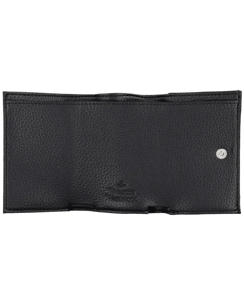Vivienne Westwood Saffiano Leather Envelope Wallet — Black Black