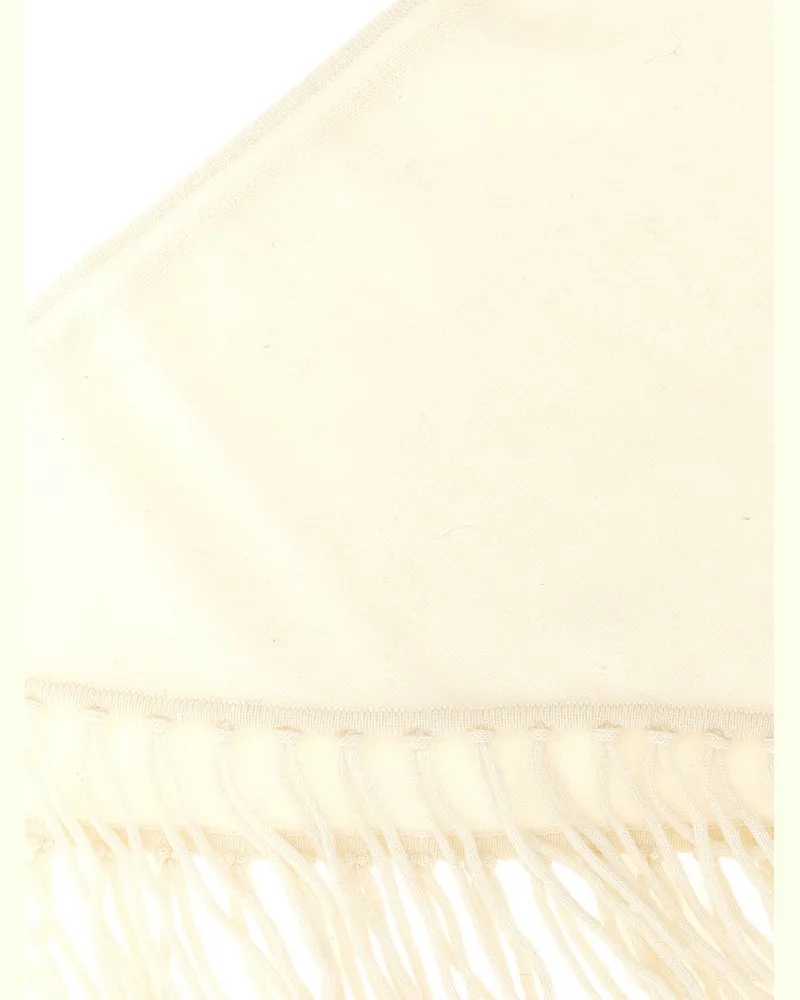 P.A.R.O.S.H. Cashmere Fringe Scarf — Cream Cream