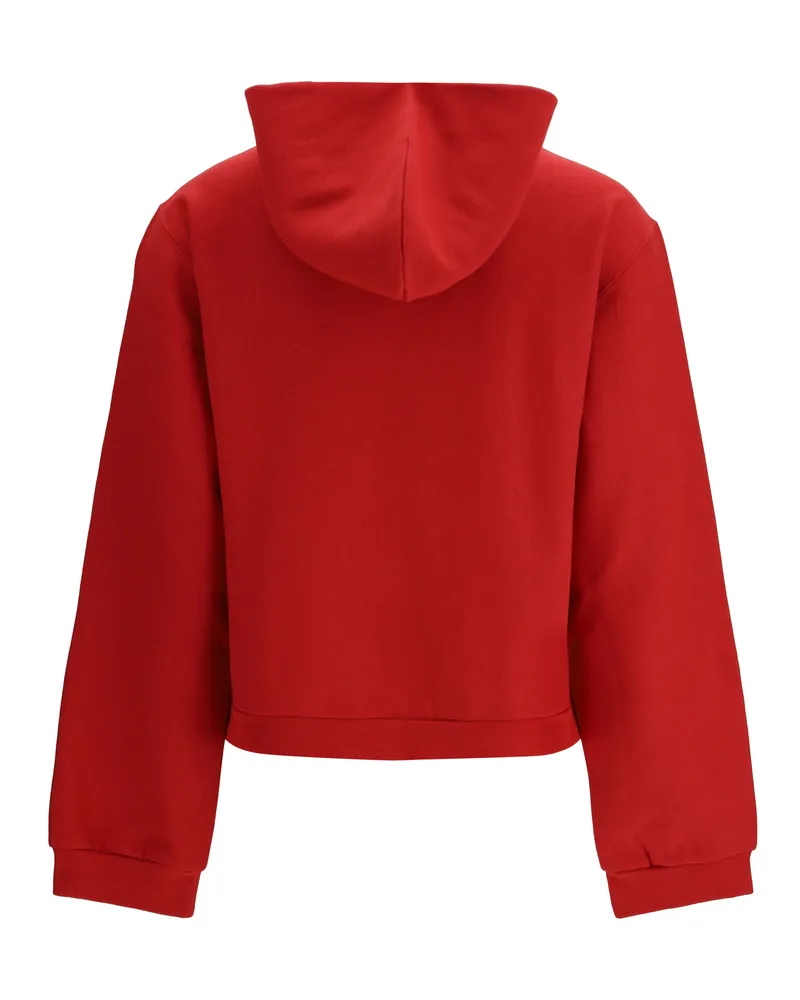 Balenciaga Women's Laurel Classic Zip-Up Hoodie Red-Black Cotton Sweatshirts Red/black Sweater Red