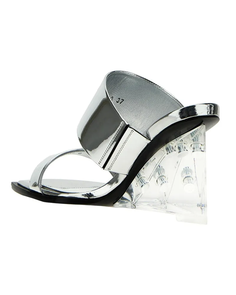 Alexander McQueen Mirror Heel Sandal — White White