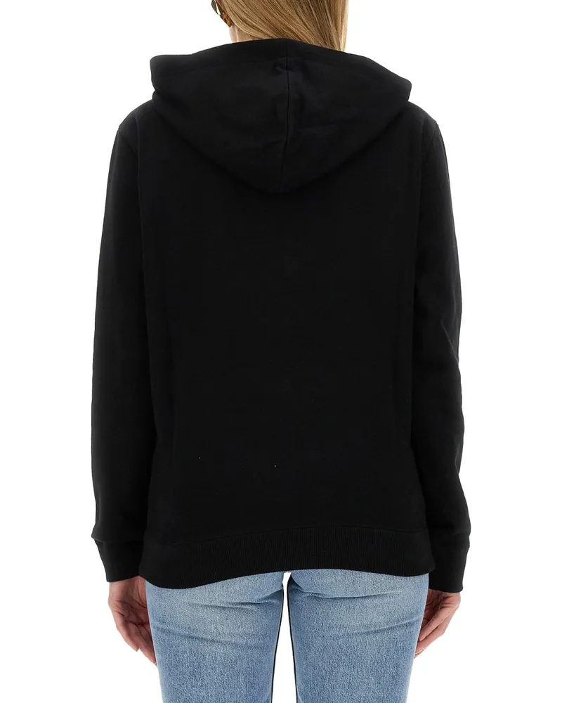 Saint Laurent Logo Print Sweatshirt — Black Black