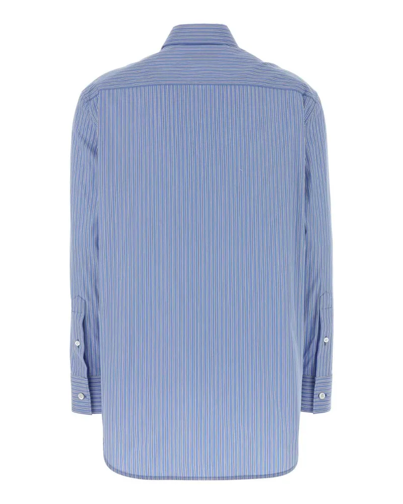 Balenciaga Blue-Navy Exterior: Cotton Nylon T-Shirt Blue/navy T-shirts And Polos Blue