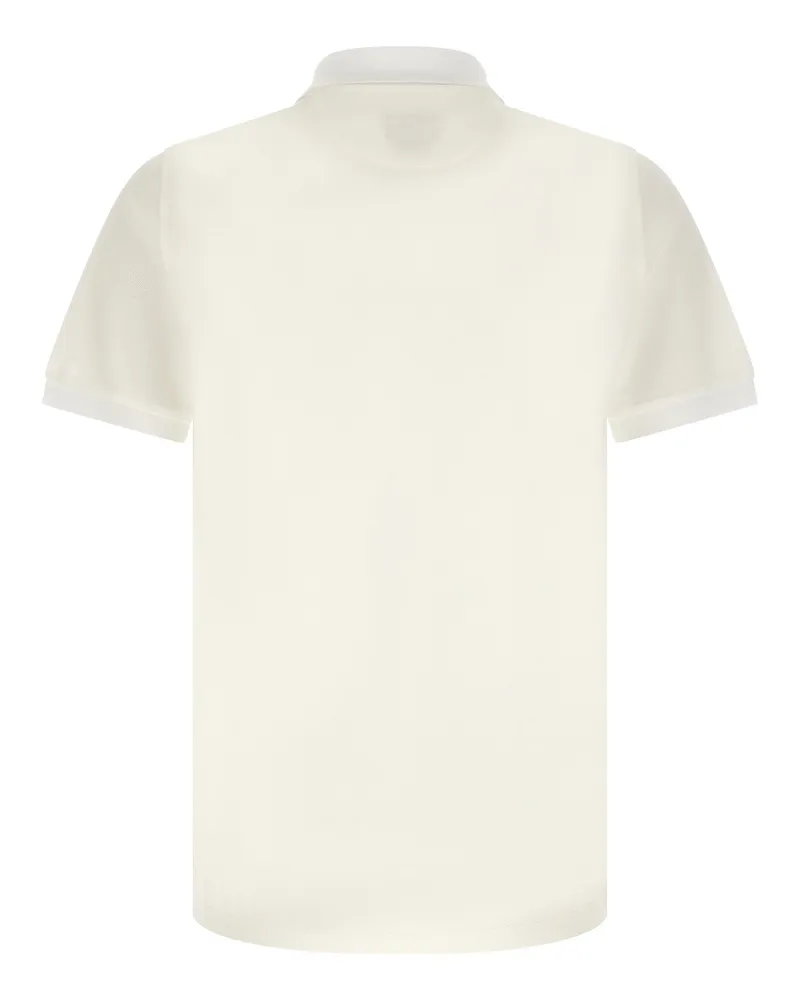 Fendi Logo-Embroidered Piqué Polo — White White