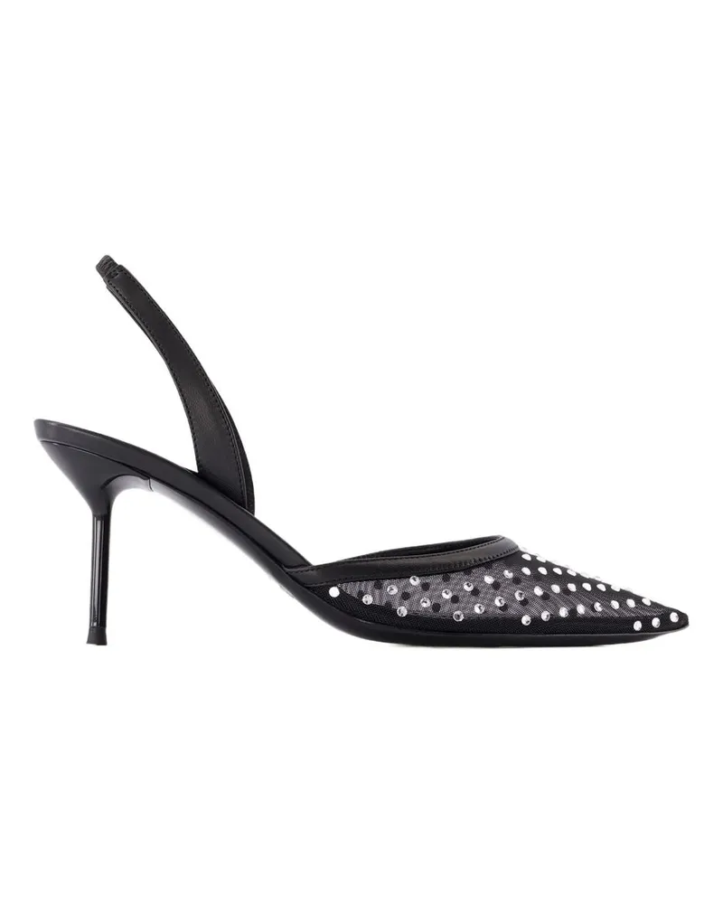 Paris Texas Women's Lidia Slingback 70 Pumps -  Synthetic Black Shoes Black