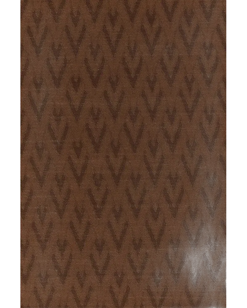 Valentino Garavani Women's Brown Silk Blend Toute La V Scarf Ebano Exterior: Wool Sciarpe E Foulard Scarfs Brown