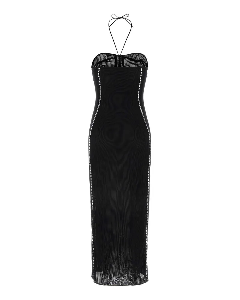 Oséree Women's Black Stretch Tulle Dress Exterior: Nylon Elastane Abiti Black