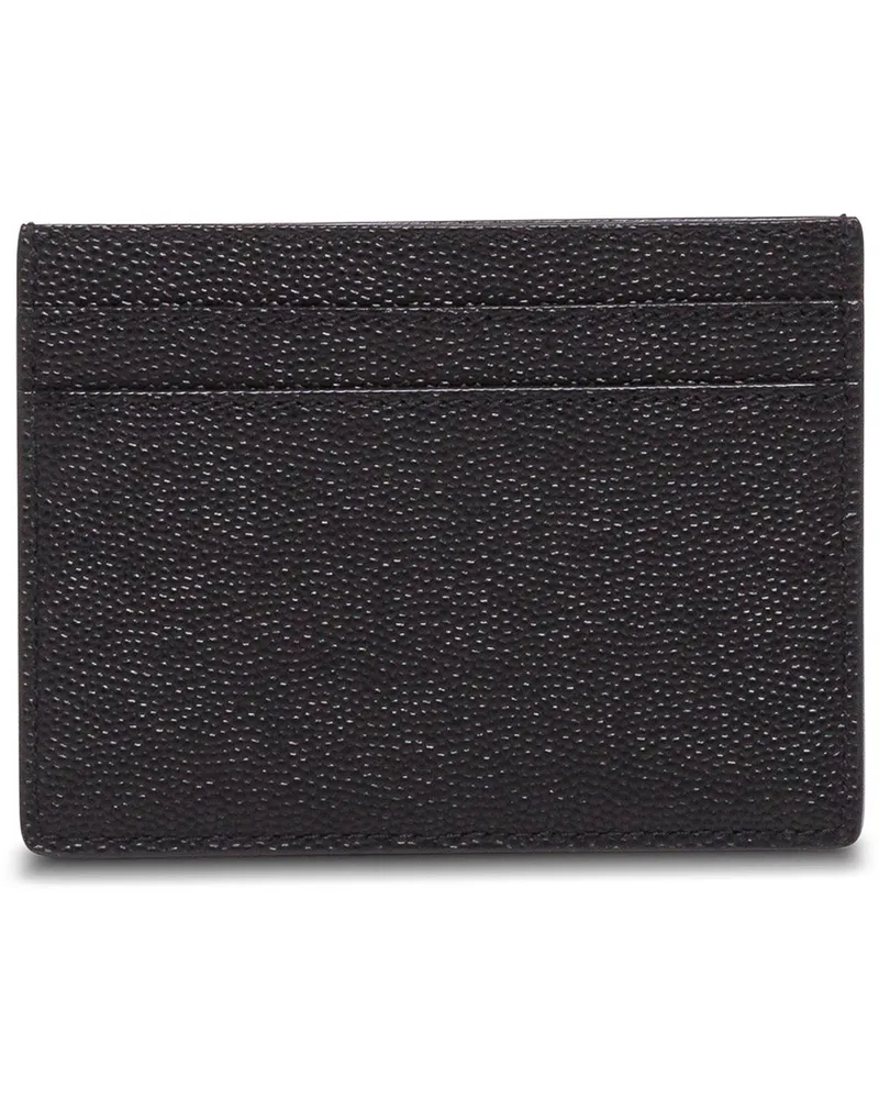 Saint Laurent Men's Card Holder Black Leather Calfskin Accessory Black