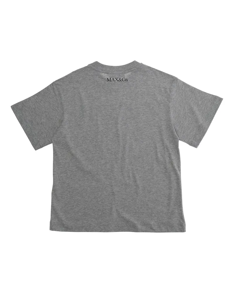 MAX&Co. Text-Print Cotton T-Shirt — Gray Gray