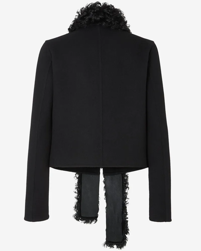 Fendi Wool And Angora Stretch Jacket — Black Black