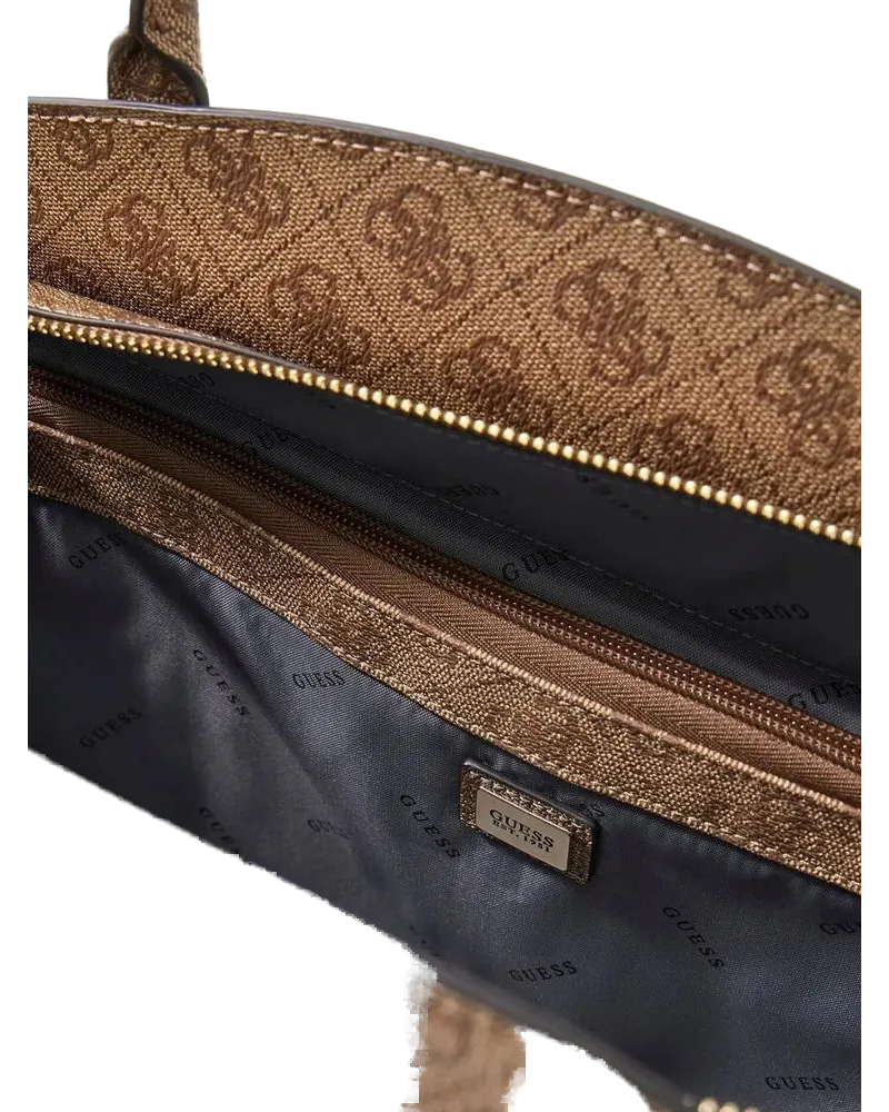 Guess Women's Tote Bag Latte Logo Polyurethane - Tote-Bags Beige