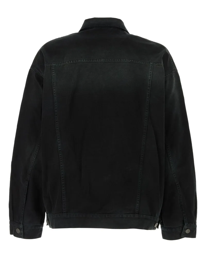 Balenciaga Men's Cotton Denim Jacket Black Black