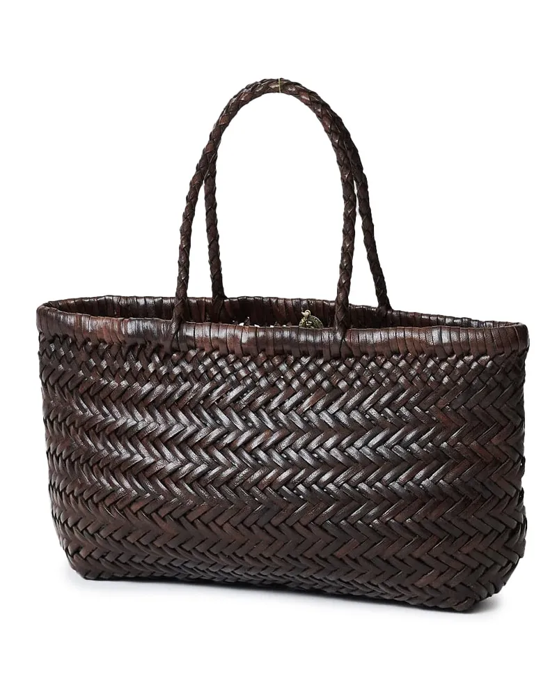 Dragon Diffusion Mini Flat Gora Calfskin Leather Shoulder Bag — Brown Brown