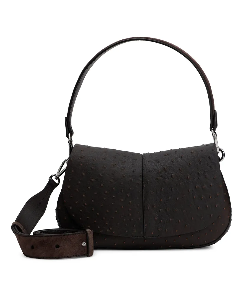 Gianni Chiarini Women's Shoulder Bag Espresso Calfskin Handbags Hand Brown