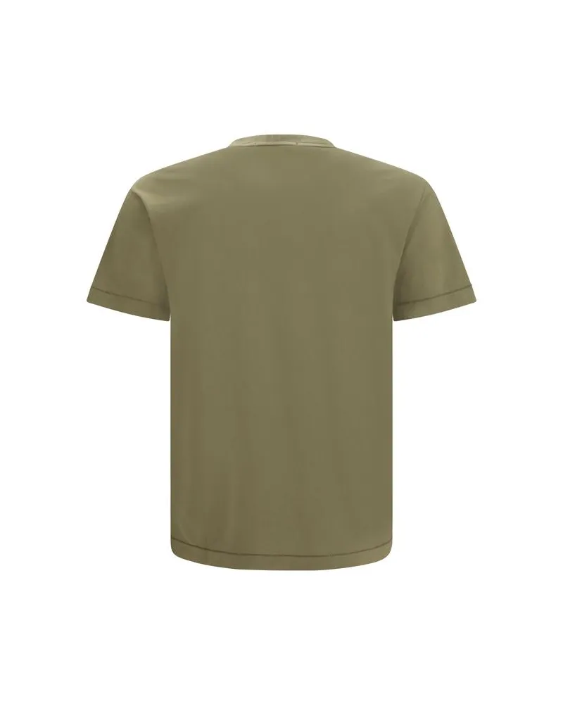 Stone Island Men's Bicolor Cotton T-Shirt Beige
