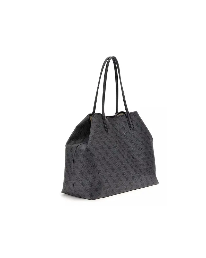 Guess Women's Tote Bag Coal Logo Polyurethane - Tote-Bags Black