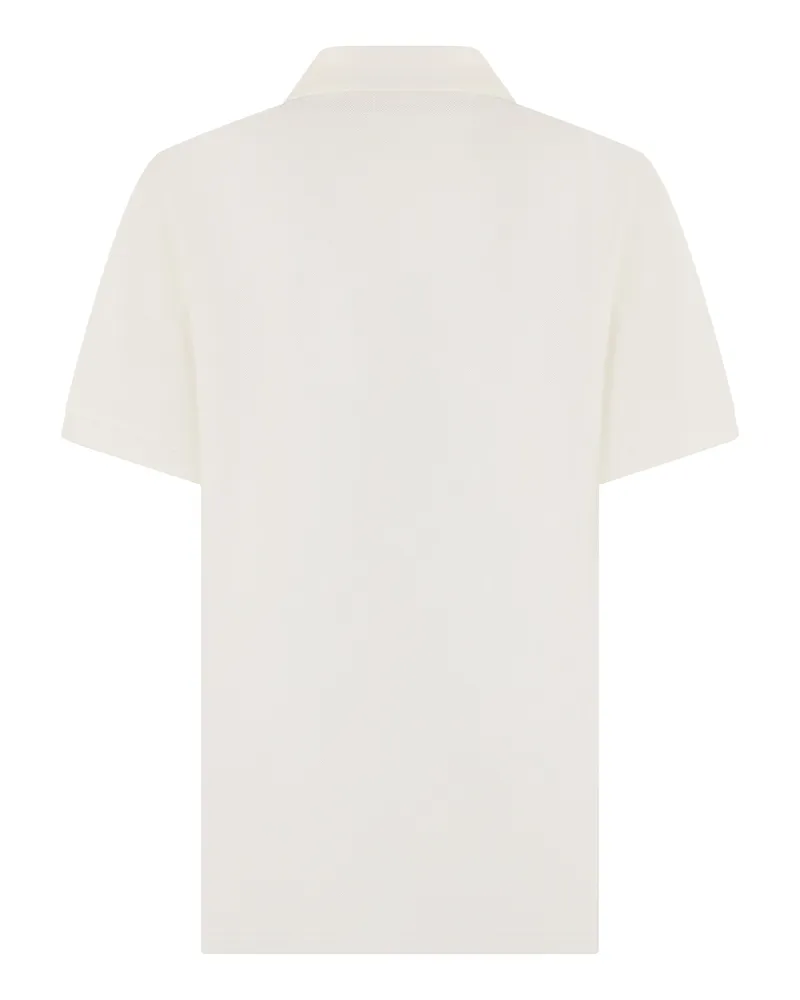 Moncler Men's Short Sleeve Polo Shirt Cream Cotton T-shirts And Polos Cream