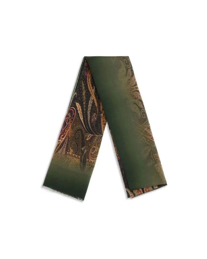 Etro Men's Multicolor Modal Scarf Green