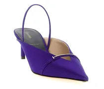 Women's Julianne Slingback Heel Purple Viscose Silk Brass