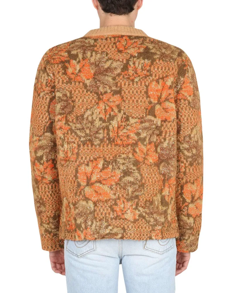 ERL Jacquard Choker Jacket — Gold Gold