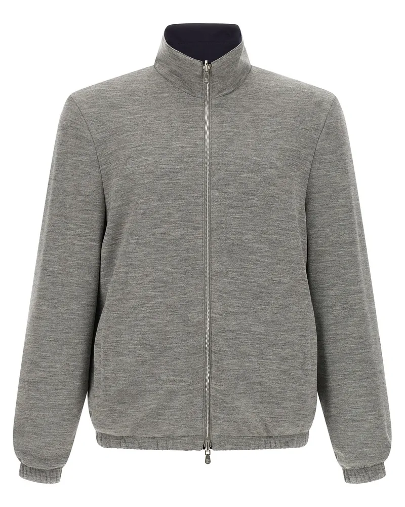 Brunello Cucinelli Men Multicolor Polyamide Shell Jacket Clothing Navy