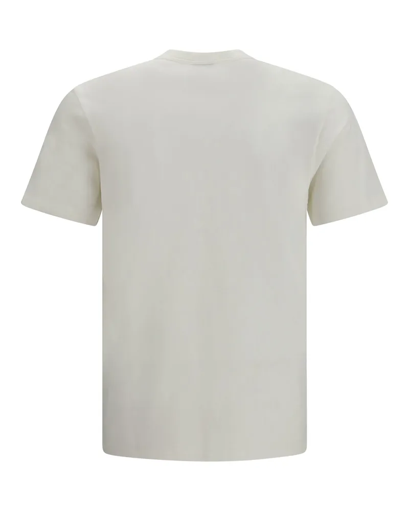 Kenzo Men's Eiffel Tower Design Cotton T-Shirt Off White T-Shirts And Polos White