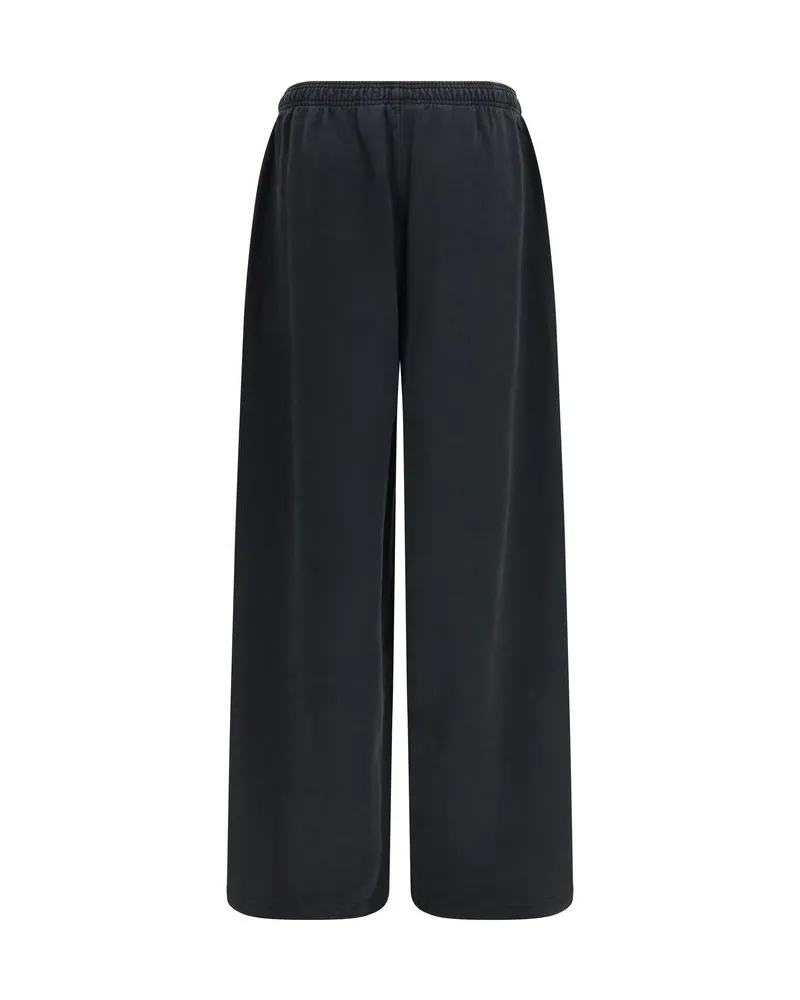 Alexander Wang Logo-Print Cotton Joggers — Black Black