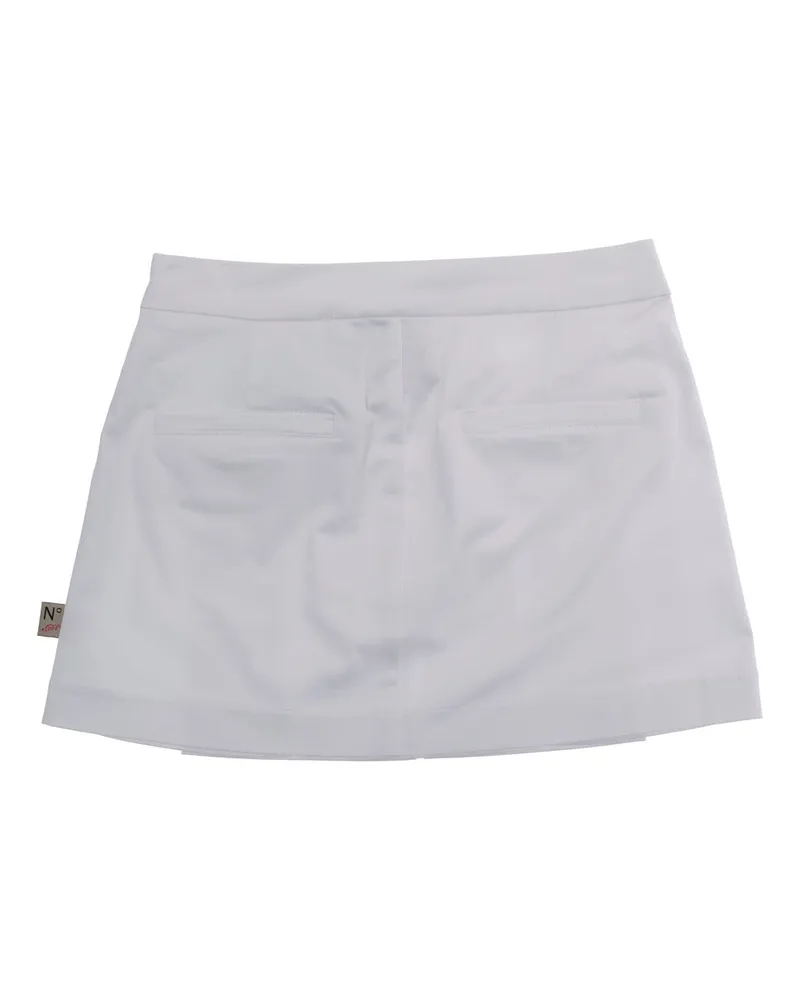 N° 21 Girls' Skirt With Pleats, White Cotton White