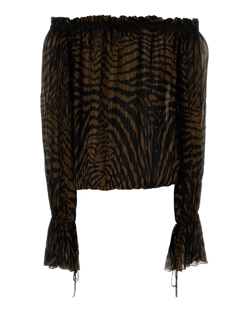 Blumarine Brownblack Exterior: Viscose Maglie Sweater Brown