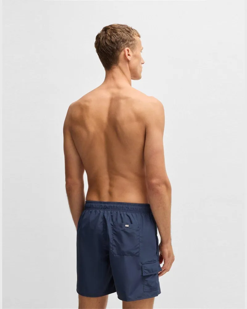 HUGO BOSS Logo Swim Shorts — Navy Navy