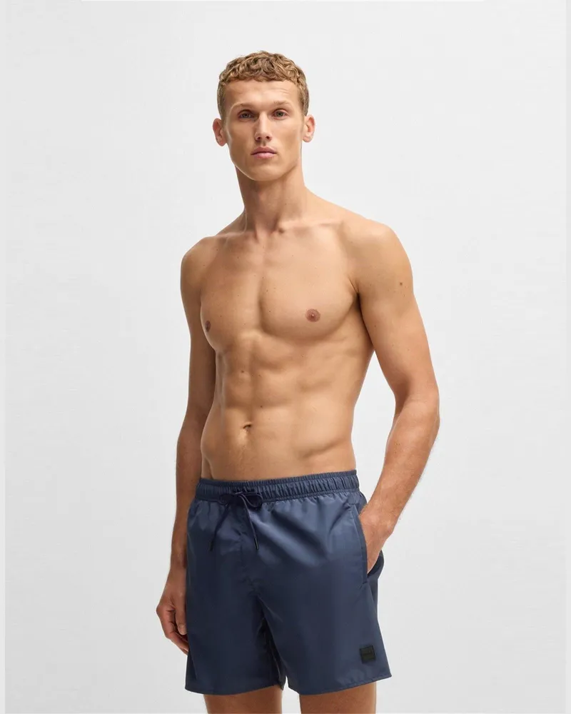 HUGO BOSS Logo Swim Shorts — Navy Navy