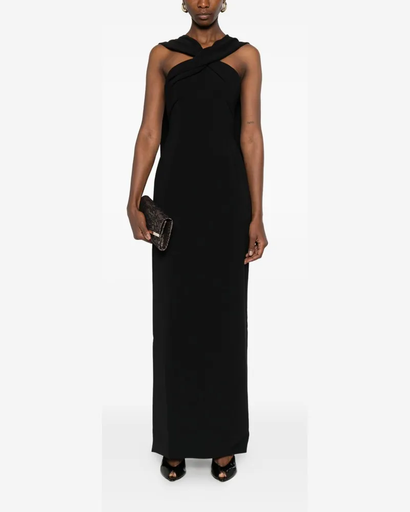 Solace London Rona Maxi Dress — Black Black
