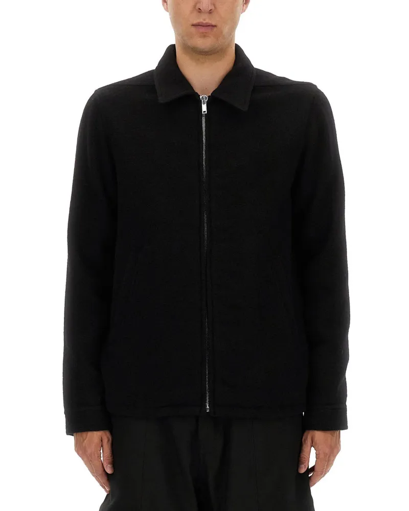 Rick Owens New Wool Shirt Jacket — Black Black