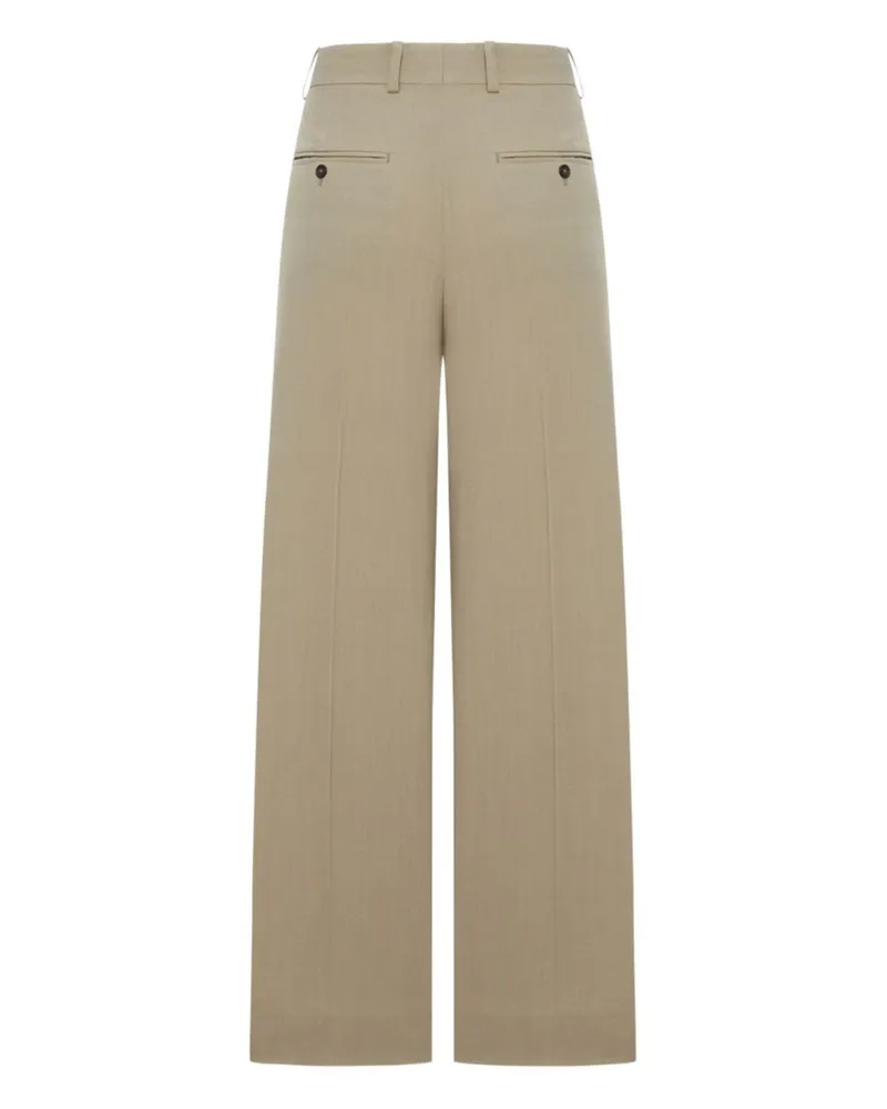 Totême Tailored Wool-Blend Trousers — Gray Gray