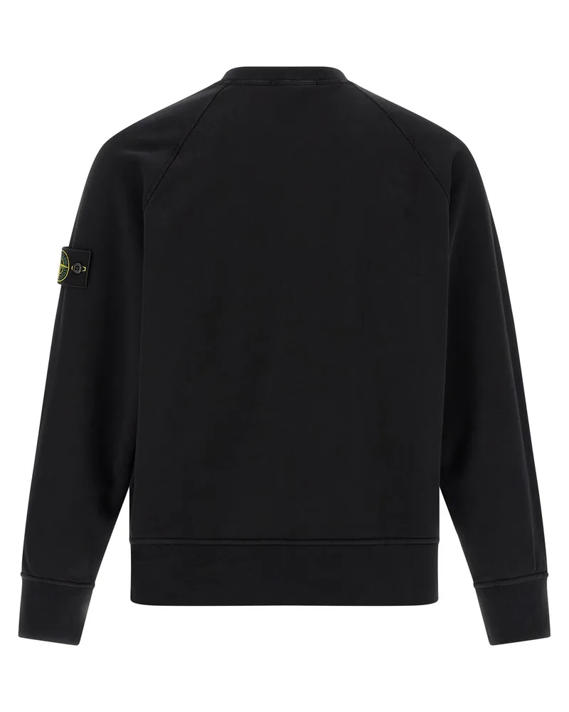 Stone Island Men's Black Cotton Sweatshirt Clothing Black