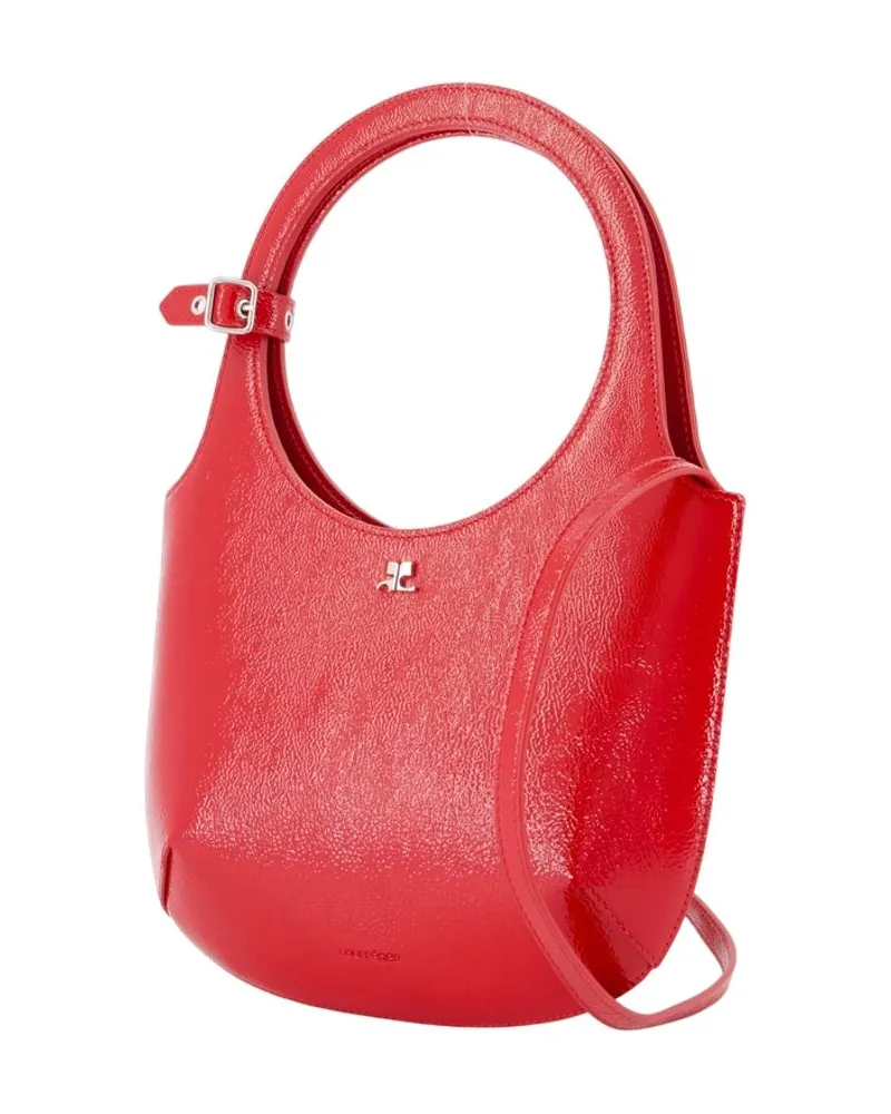 Courrèges Women's Holy Purse -  Leather Red Bags Handbags-Purses Red